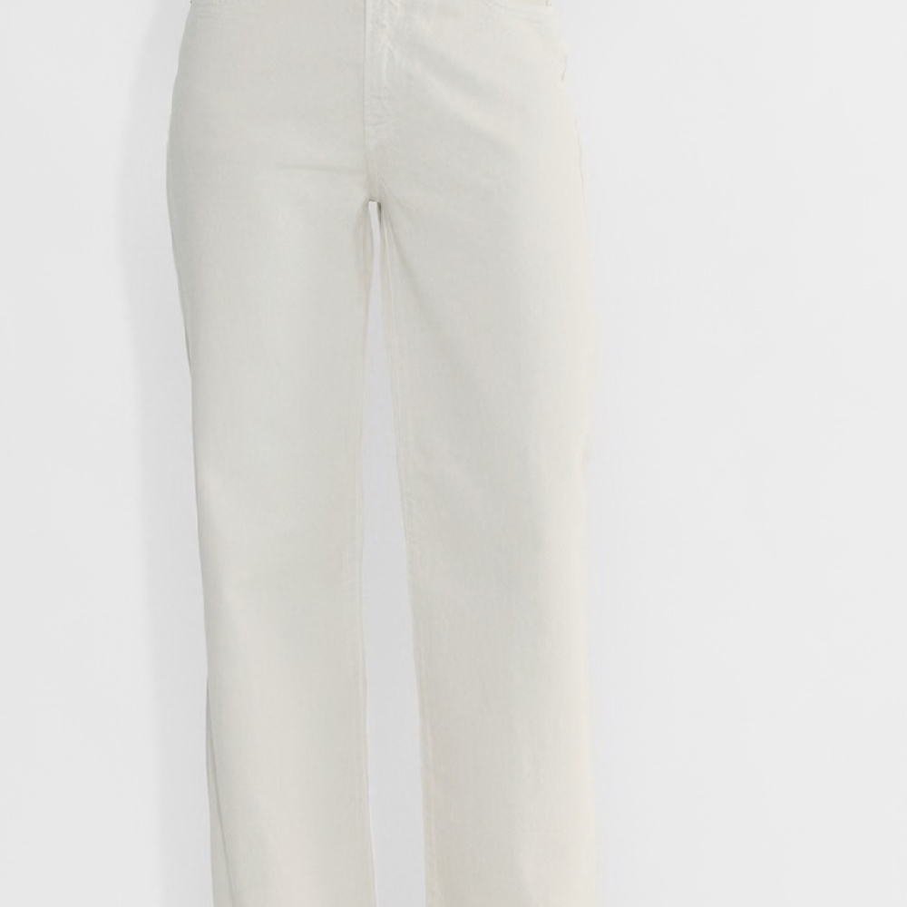 Denim Forum The Farrah Hi-Rise Wide Jean Sandstone RARE